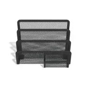 TRU RED 4 Compartment Wire Mesh Letter Holder Matte Black 3/Pack TR57562-CCVS
