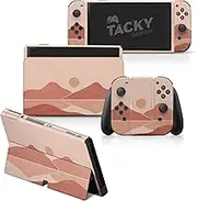 Tacky Design Mountains Skin Compatible with Nintendo Switch OLED Skin - Vinyl 3M Nintendo Switch OLED Stickers Set - Desert Switch OLED Skin for Console, Dock, Joy Con Wrap - Decal Full Wrap