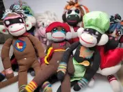 Soft Alpaca sock Monkey Doll HANDMADE