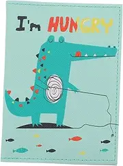 [Veemoon] Cartoon Dinosaur Pu Sleeve Portable Holder Id Cards Storage Pouch Wear-Resistant Travel Document Organizer Multiple Card Slots Safe Travel Accessory