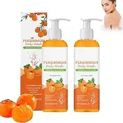 Natural Persimmon Body Wash, Deeply Cleansing & Moisturizing, Shower Gel for Odor Control, Gentle Formula for Men & Women, Travel Size, 120 ml / 4 fl oz (2)