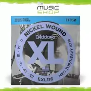 D'Addario XL 11-52 Medium Top/Heavy Bottom Electric Guitar Strings - EXL116