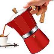 Vaolvpant 9 Cup Aluminum Moka Pot Red Classic Stovetop Espresso Coffee Maker 450ml 15oz Coffeemaker Percolator Mocha Express Classic Cafe Maker for Italian and Cuban Café Brewing