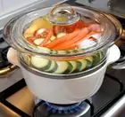 Pyrex Pyroflam Cocotte Steamer Set 2000mL φ200 × 80mm Vitro-Ceramic P25U000