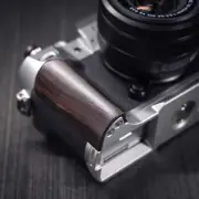 Camera Wood Hand Grip & Aluminum Alloy Baseplate L Holder For Fujifilm xt50