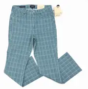 NEW NYDJ Not Your Daughters Jeans Pants Womens 6 Teal Slim Bootcut Lift Tuck