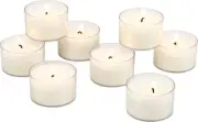 Bulk 96 Pack Unscented Smokeless Long Burning Clear Cup Tea Light Candles