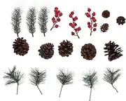 CIMAXIC 1Set Christmas Simulation Berry Decoration Realistic Xmas Vase Filler Artificial Plant Ornament for Festive Home Decor and Holiday Cheer