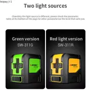2 Lines Laser Level Self Levelling ( 4 degrees) Green Red Beam Laser Horizontal