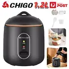 CHIGO Mini Electric Rice Cooker 1.2L Portable Soup Steamer Non-Stick Stew Pot AU