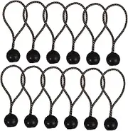 HOMSFOU 12pcs Household Rope Storage Strap Elastic Binding Ropes Tarp Bungee Cords Strapping Tape Heavy Duty Bungee Balls Stretch Cord Polyester