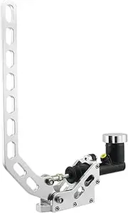 Car ModificationUniversal Long-handle Drift Brake Curved Handbrake Symphony Racing Drift Hydraulic Handbrake(Sliver)