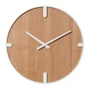 [James Lane] Edison Wall Clock White Natural - 45cm x 5cm
