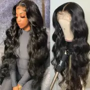 HD Transparent 13X4 13X6 Body Wave Lace Front Wig Pre Plucked 360 Lace Frontal W