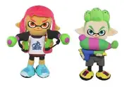 Little Buddy Set2-166061 Set of 2 Splatoon Inkling Plush, Girl Neon Pink & Boy