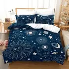 Indian Moon & Sun Quilt Doona/Duvet Cover Bed Set Single/Double/Queen/King Size