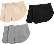 [FRCOLOR] Half Toe Socks Heelless Breathable Women's Invisible Socks 3 Pair Pack