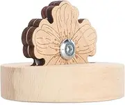 Thread Cutter Blade for Sweing, Flower Quilting Thread Cutter with Blade Saver and Slip Stand, Tabletop Yarn Cutter Wood Blade Saver Thread Cutter Thread (Peach Blossom)