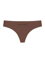 Love Stories Lou Dark Brown Seamless Thong - Petite Petite