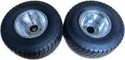 JOHNWELL 10''X4.5'' GO KART FRONT TIRES AND RIMS WITH 3 HOLES,2 PCS IN BOX,TIRES WITH GRAIN SURFACE TO INCREASE FRICTION COEFFICIENT AND IMPROVE SAFETY PERFORMANCE,DRIFT TRIKE,BUGGY