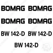 Fits Bomag BW 142-D Decal Kit Soil Compactor Roller - 7 YEAR OUTDOOR 3M VINYL!