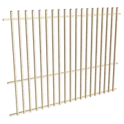 ProtectorAl 2400W x 1800H Primrose Aluminium Batten Pool Fence Panel with Mid Rail