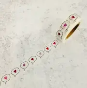 Heart Bubble Washi Tape Papercraft Planner Supply Valentine's Day Cards Love