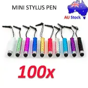100 Mini Stylus Capacitive Anti-Dust Touch Screen Pens for iPad iPhone Samsung