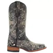 Corral Boots Dragonfly Embroidered Square Toe Cowboy Womens Brown Casual Boots
