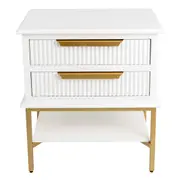 Aimee Bedside Table - Small White