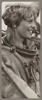 AMELIA EARHART in a Diving Suit in 1932 - Laminated Bookmark