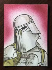 2024 Topps Chrome Star Wars Hyperspace Kashyyyk Sketch Card 1/1 By Eric Medina