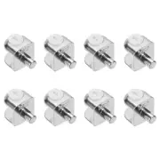 Glass Shelf Bracket Pegs, 8Pcs Adjustable Glass Clamps for 4-8mm Tempered Glass