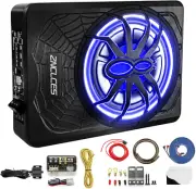 2025 Upgraded 10"1200W Slim under Seat Powered Car Subwoofer, Car/Truck Sub Buil