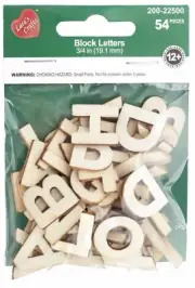 New Image Group Wood Alphabet Block Letters .75" 54/Pkg-Uppercase (6Pk)