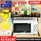 Kitchen Microwave Oven Metal Shelf Rack Adjustable Stand Organizer Storage AU