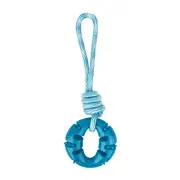 Ruff Play Dental Ring with Tug Rope Toy for Dogs