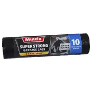 10pc Multix Superstrong 56L Garbage Bags Drawtight 70x72cm Trash Rubbish Bag