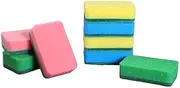 8 PCS Dual Sided Cleaning Colored Scrub Dishwashing Sponge for Kitchen Cleans Fast Scrub Multipurpose Sponges Rag (8pcs)