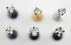 1 Internally Threaded Gem Labret Stud Helix Earring Shaped Crystal Coloured Bar