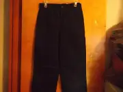 NEW BOY'S GEORGE DARK NAVY FLAT FRONT TWILL PANTS with BELT LOOP WAIST