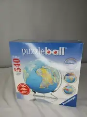 Ravensburger 3D Jigsaw Puzzle Ball Earth World Globe 540 Pcs with Stand 2007 New