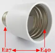 E27 to E40 Socket Base LED Halogen CFL Light Bulb Lamp Adapter Converter Holder