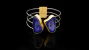 Blue Agate Adjustable Bangle