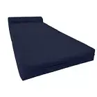 Navy Blue Sleeper Chair Folding Foam Beds, Portable Studio Guest Bed 6 x 36 x 70