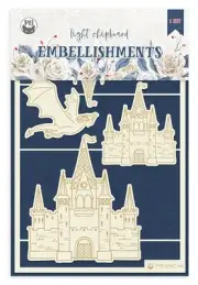 2 Pack P13 Die-Cut Chipboard Embellishments 4"X6"-Once Upon A Time #01,5/Pkg P13
