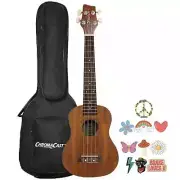 Autographed Sawtooth Mahogany Tenor Electric Ukulele w Gig Bag