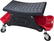 FJMQHU Mechanic Stool,with Wheels,Work,with Tool Tray Storage,Pneumatic Creeper Garage Workshop Garage Stool Roller Mechanic Chair