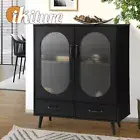 Oikiture Sideboard Buffet Bar Storage Cabinet Cupboard Hallway Console Table