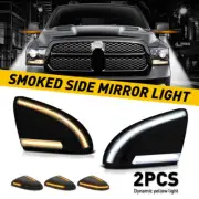 For Dodge RAM 1500~3500 Switchback LED Side Mirror Turn Signal Light Puddle Lamp